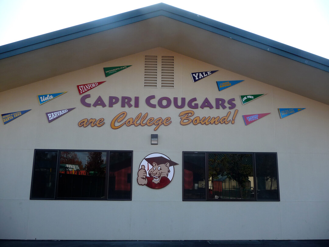 Campbell school signs capri elementary mascots california