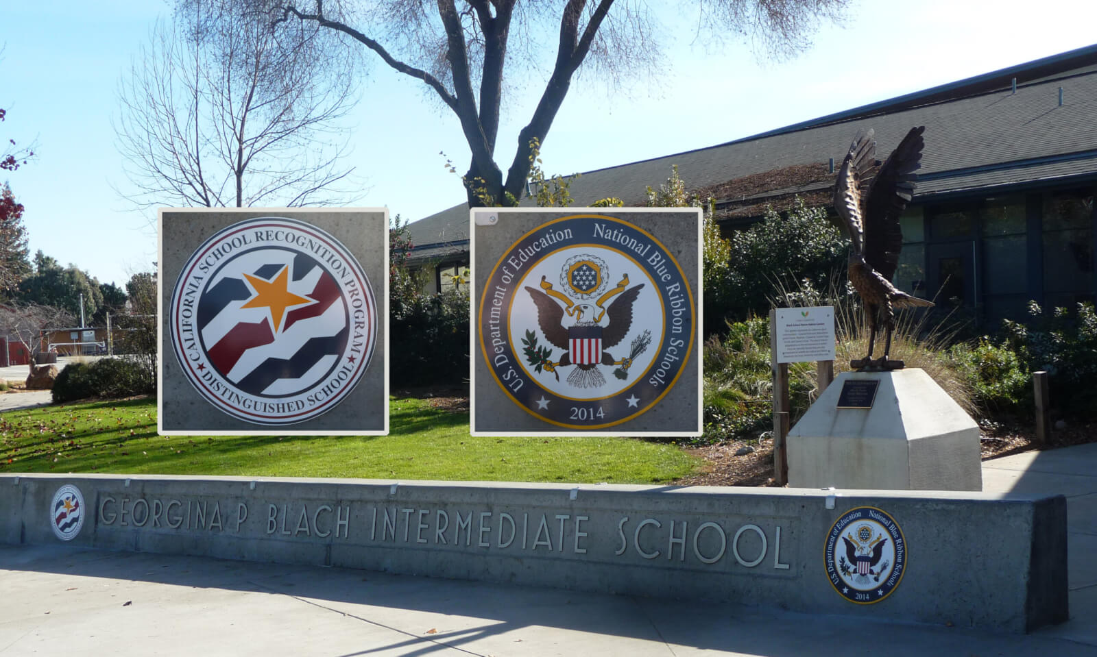 Los Altos school signs intermediate award california distinguished