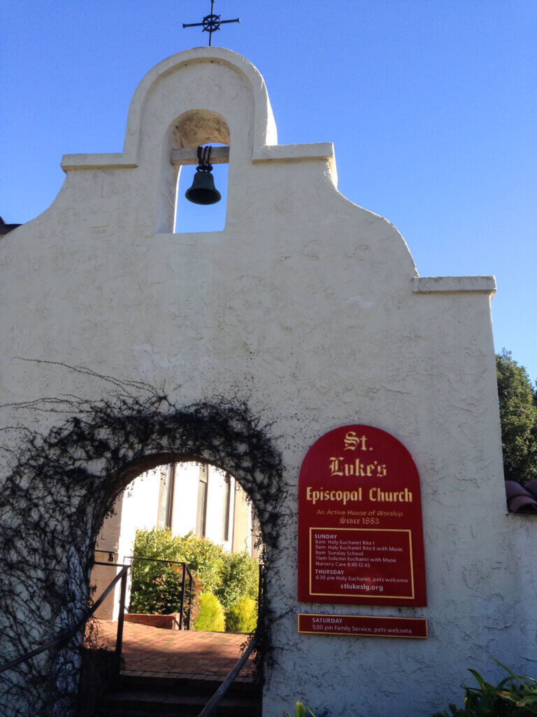 Los Gatos church signs lukes episcopal zoomed out