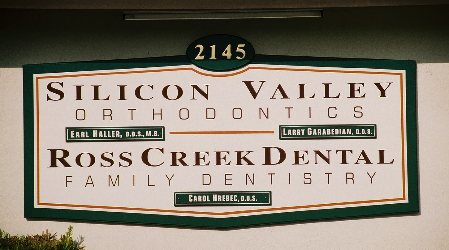 Los Gatos hand painted signs silicon valley orthodontics ross creek dental