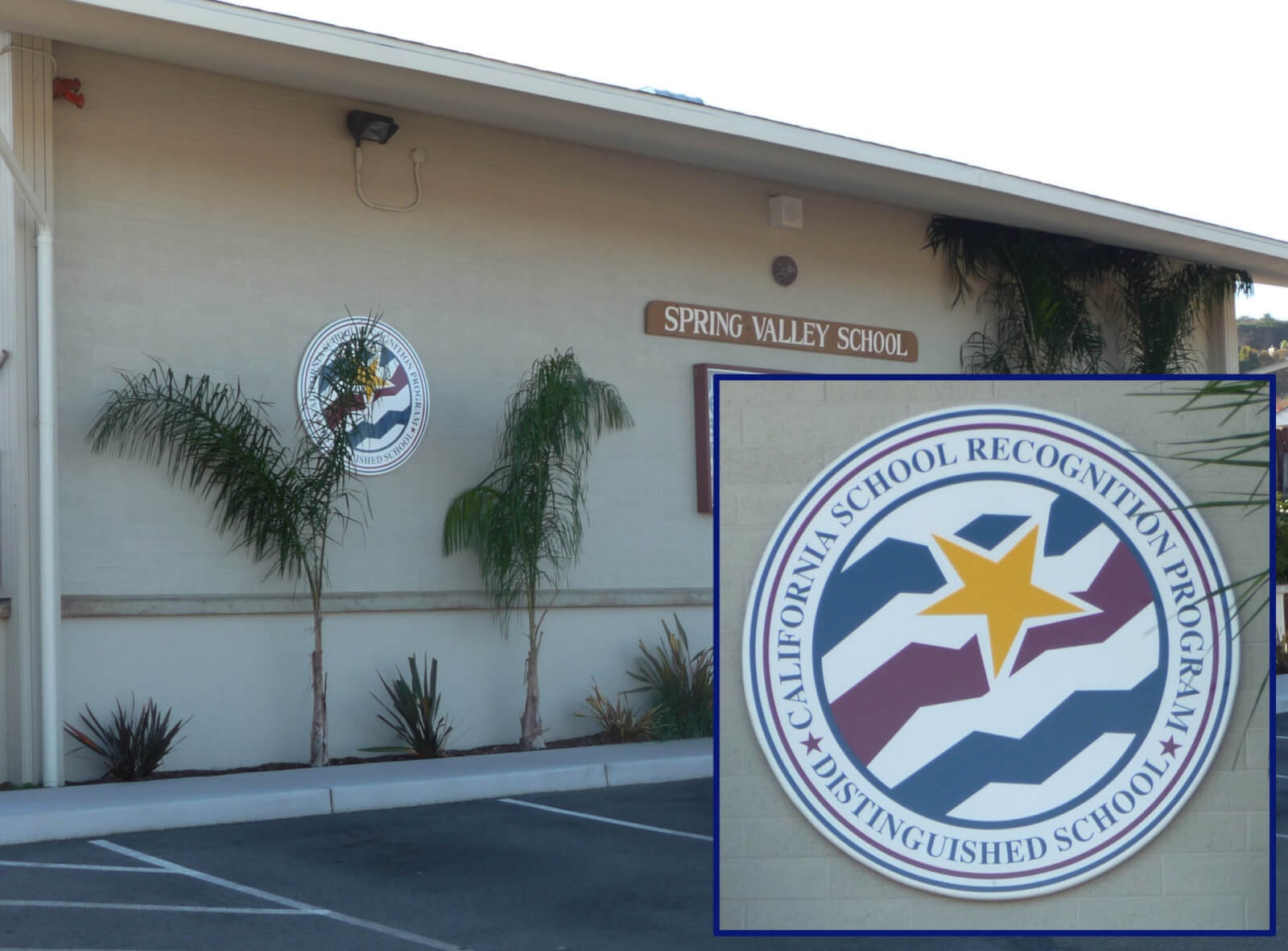 Millbrae school signs spring valley california distinguished school