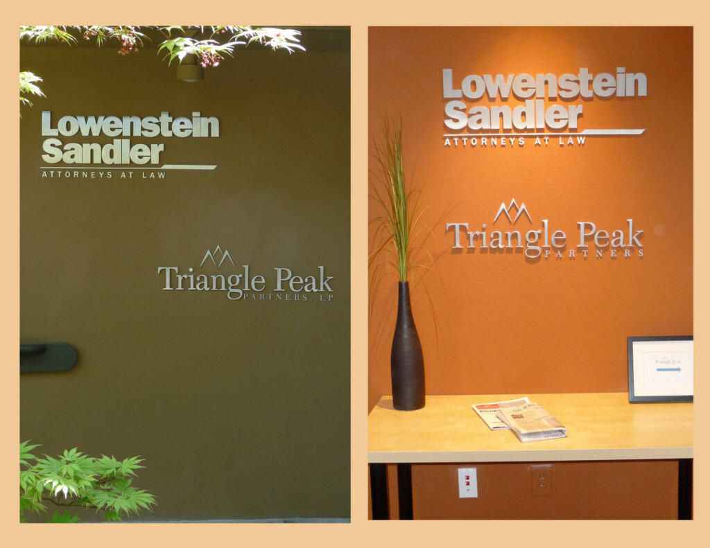 Palo Alto custom office signs lowenstein sandler attorney
