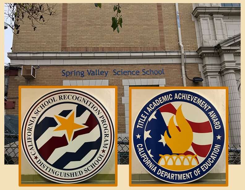 San Francisco school signs spring valley science school california