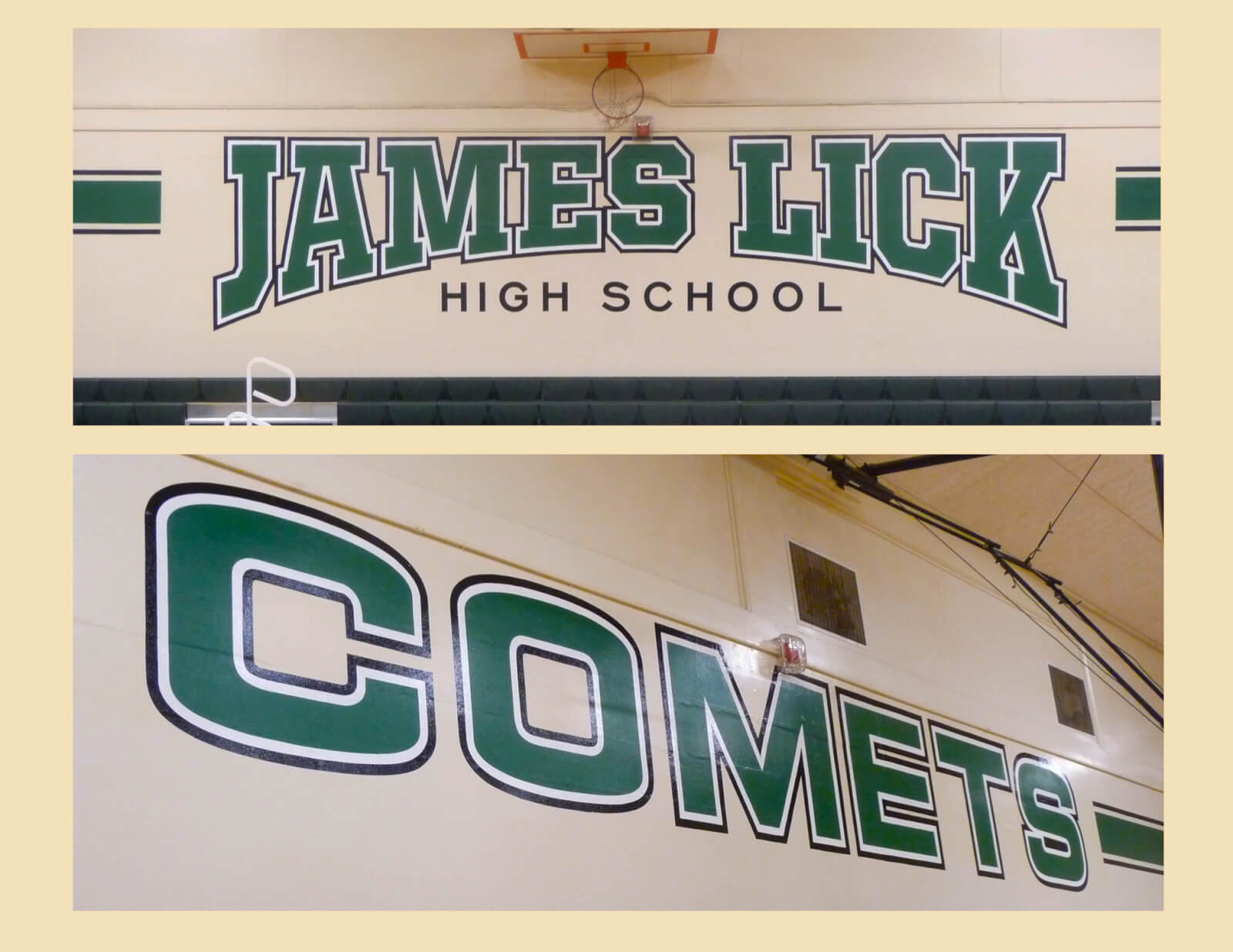 San Jose school signs James Lick high school gym paint