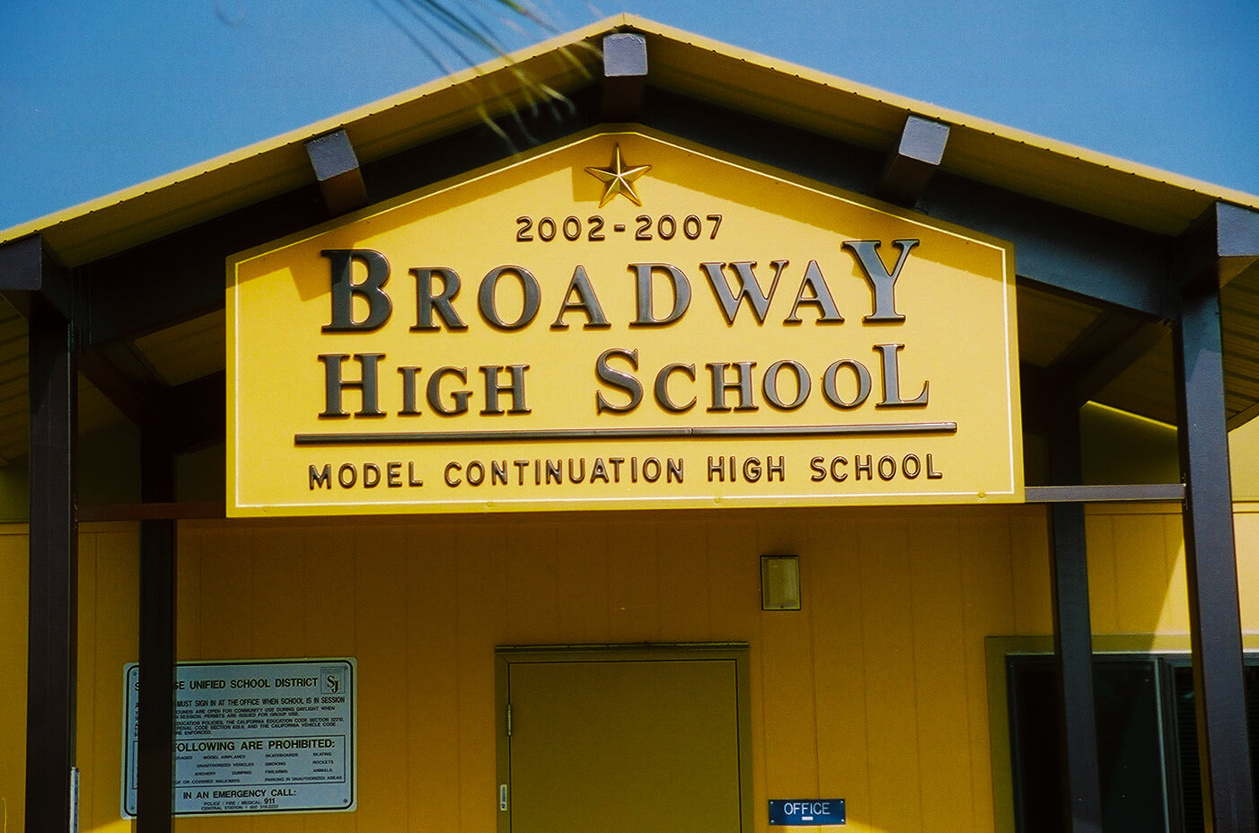 San Jose custom school signs broadway high california
