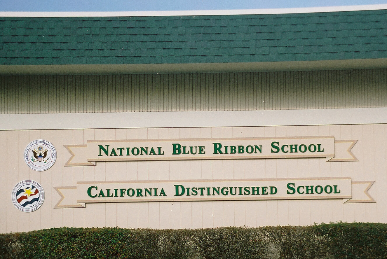 San Jose school signs simonds california blue ribbon distinguished