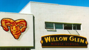 San Jose school signs willow glen wall california