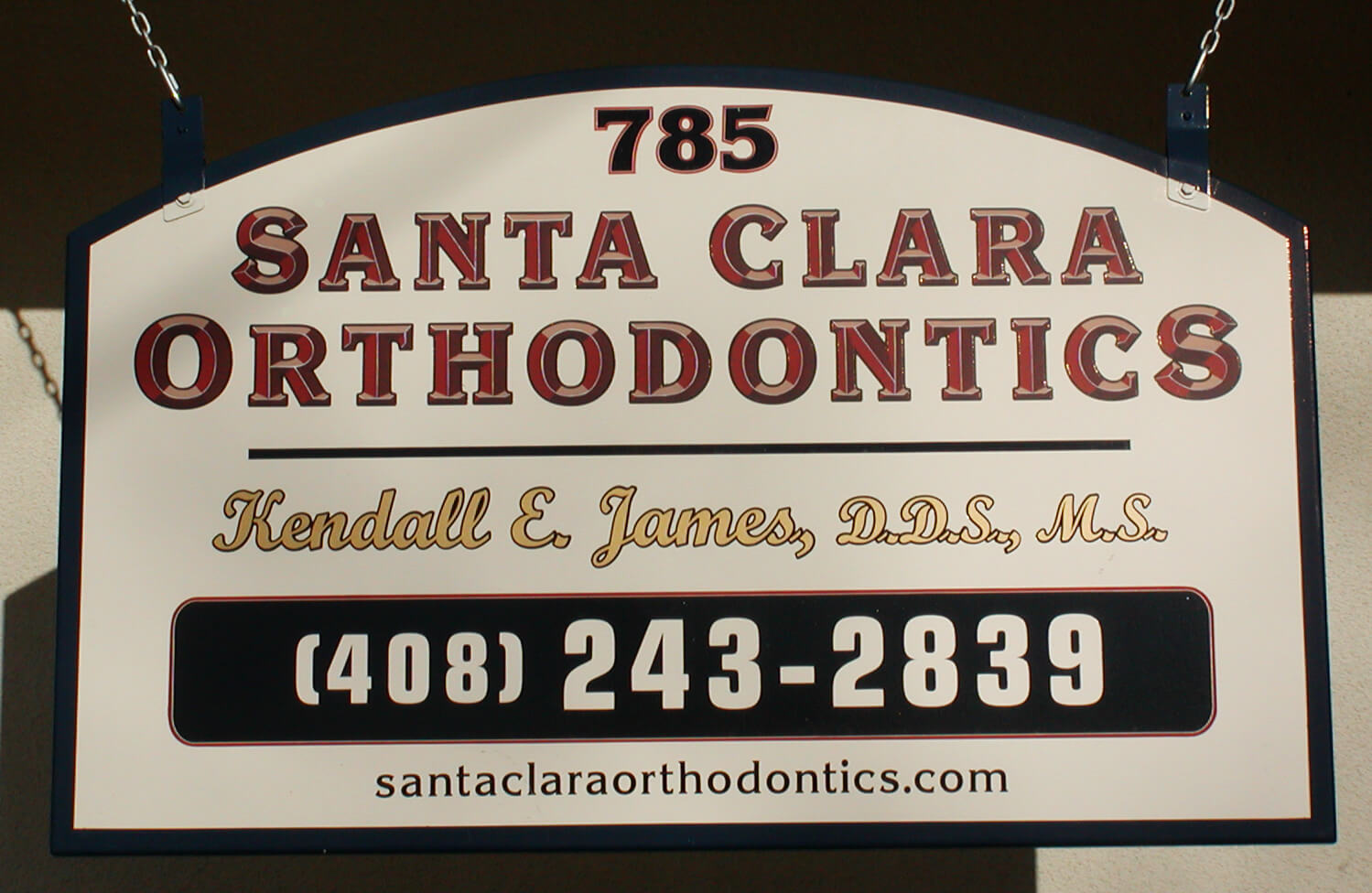 Santa Clara custom hand painted signs orthodontics Kendall and James