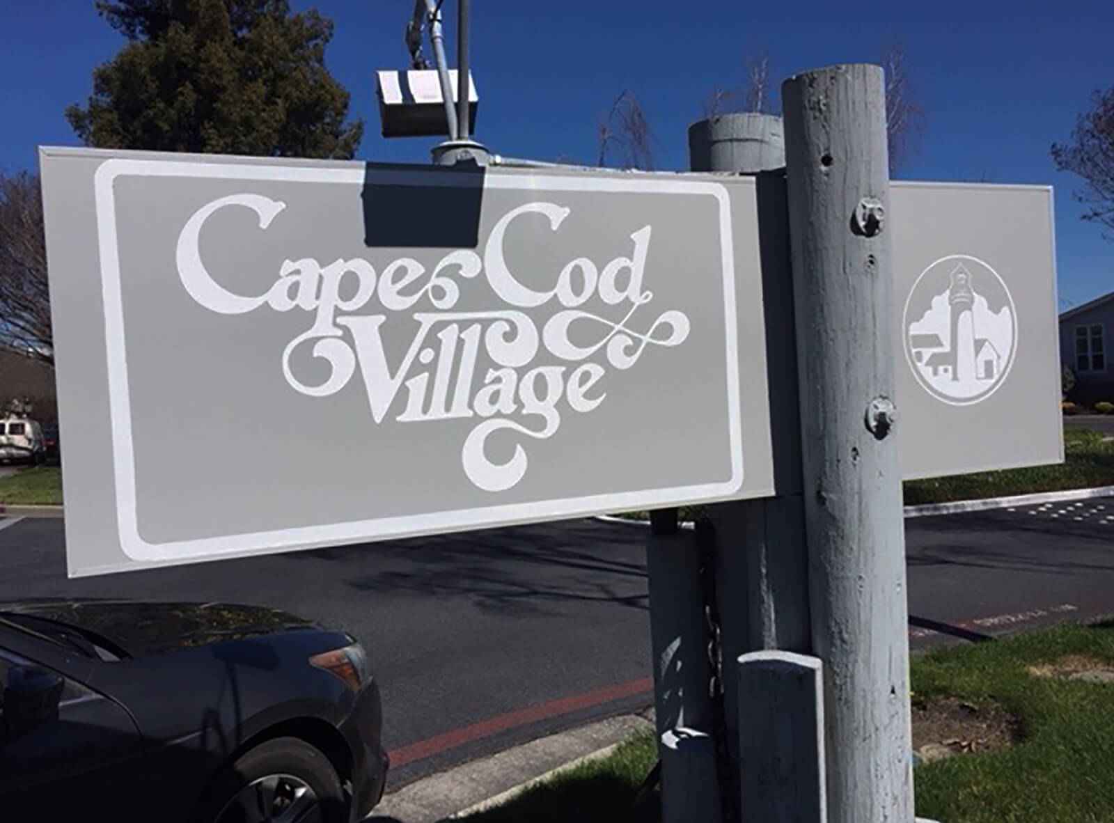 Sunnyvale custom signs apartment cape cod village after