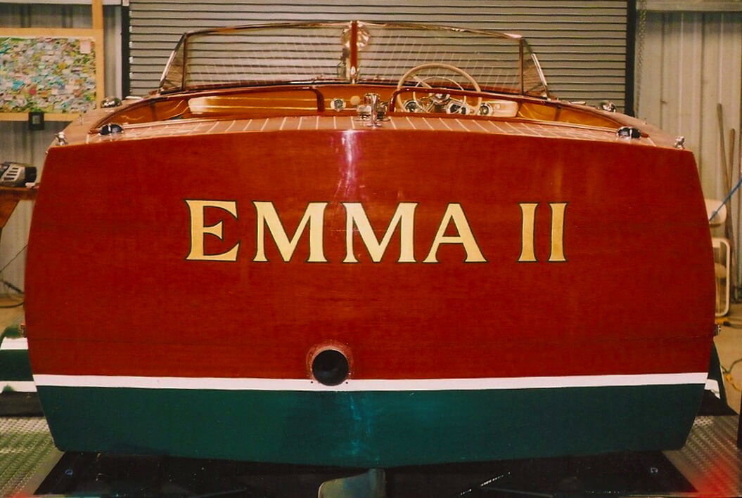custom boat transom emma II california