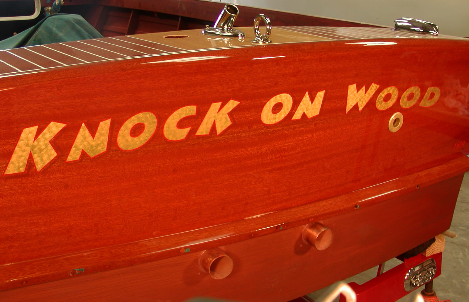 custom boat transom knock on wood california