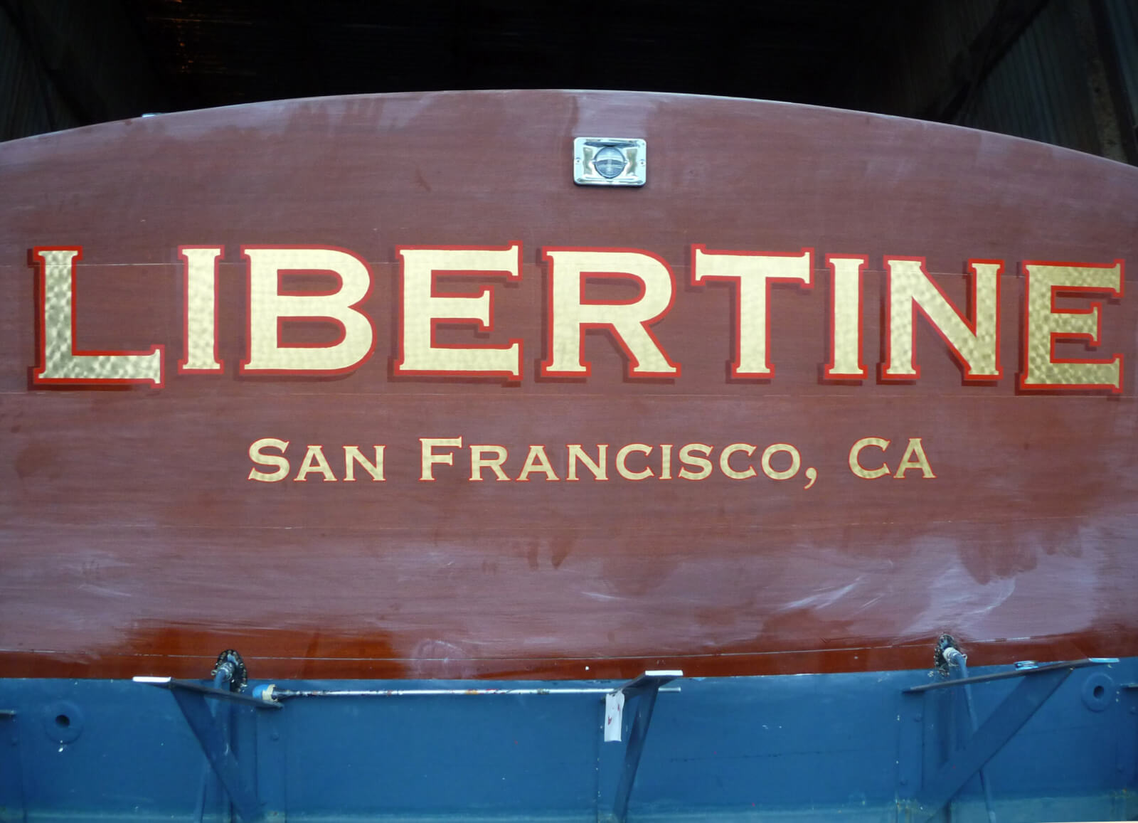 custom boat transom san francisco libertine california