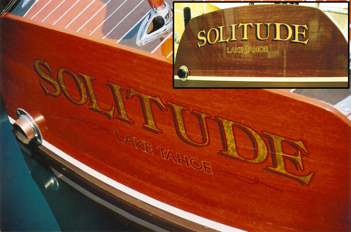 custom boat transom solitude lake tahoe california