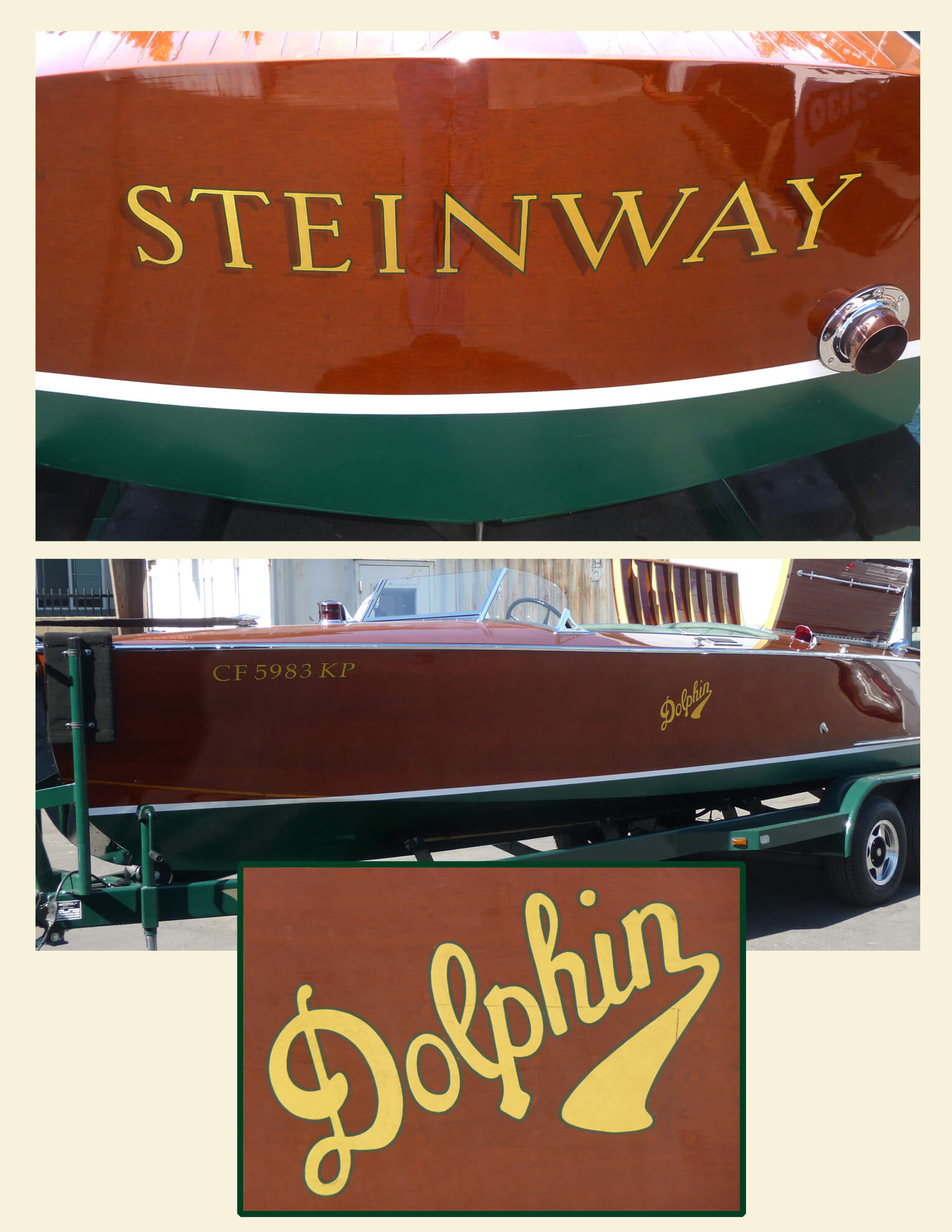 custom boat transom steinway california