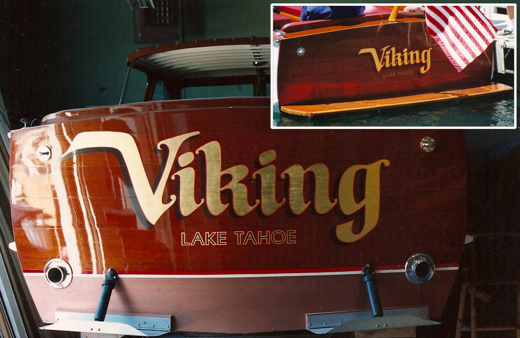 custom boat transom viking lake tahoe california