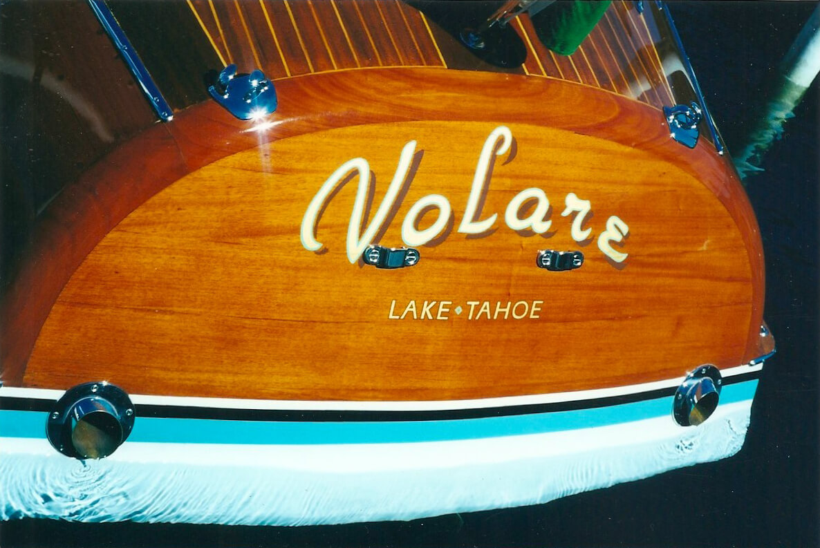 custom boat transom volare lake tahoe california