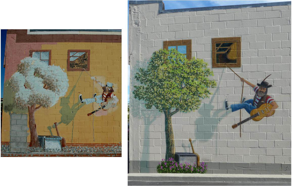 custom mural Redwood City gelb music store california