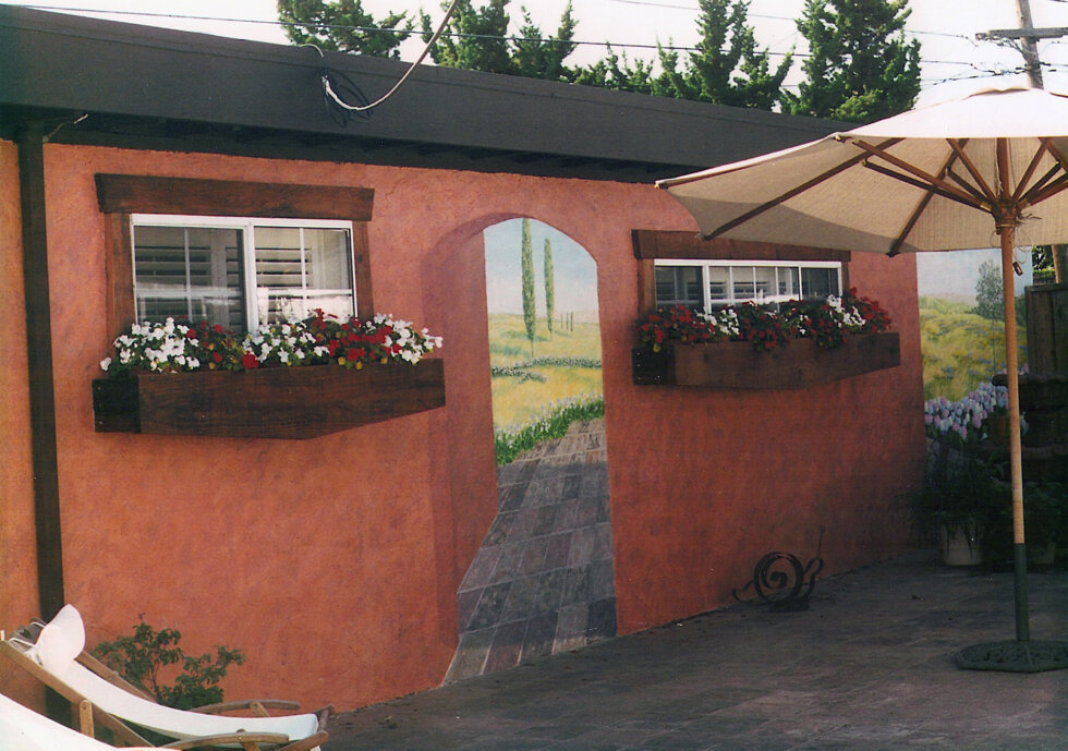 Custom Murals Transformed Backyard San Jose, California