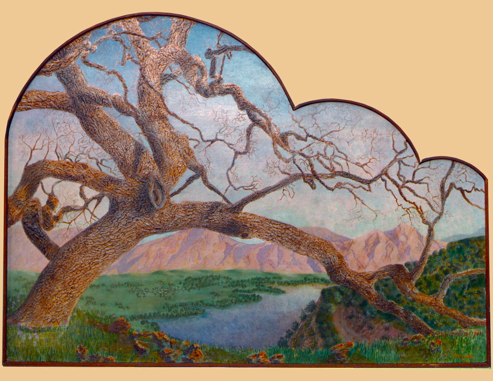 custom mural Saratoga tree california