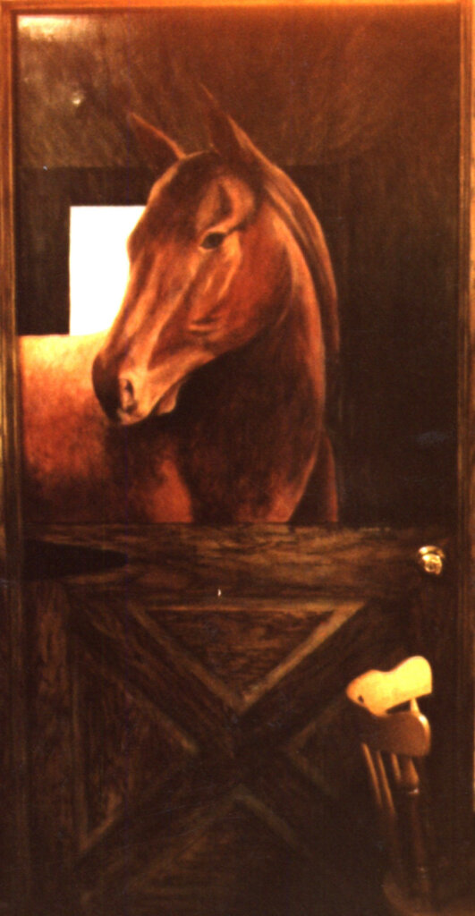 custom mural Woodside horse final california