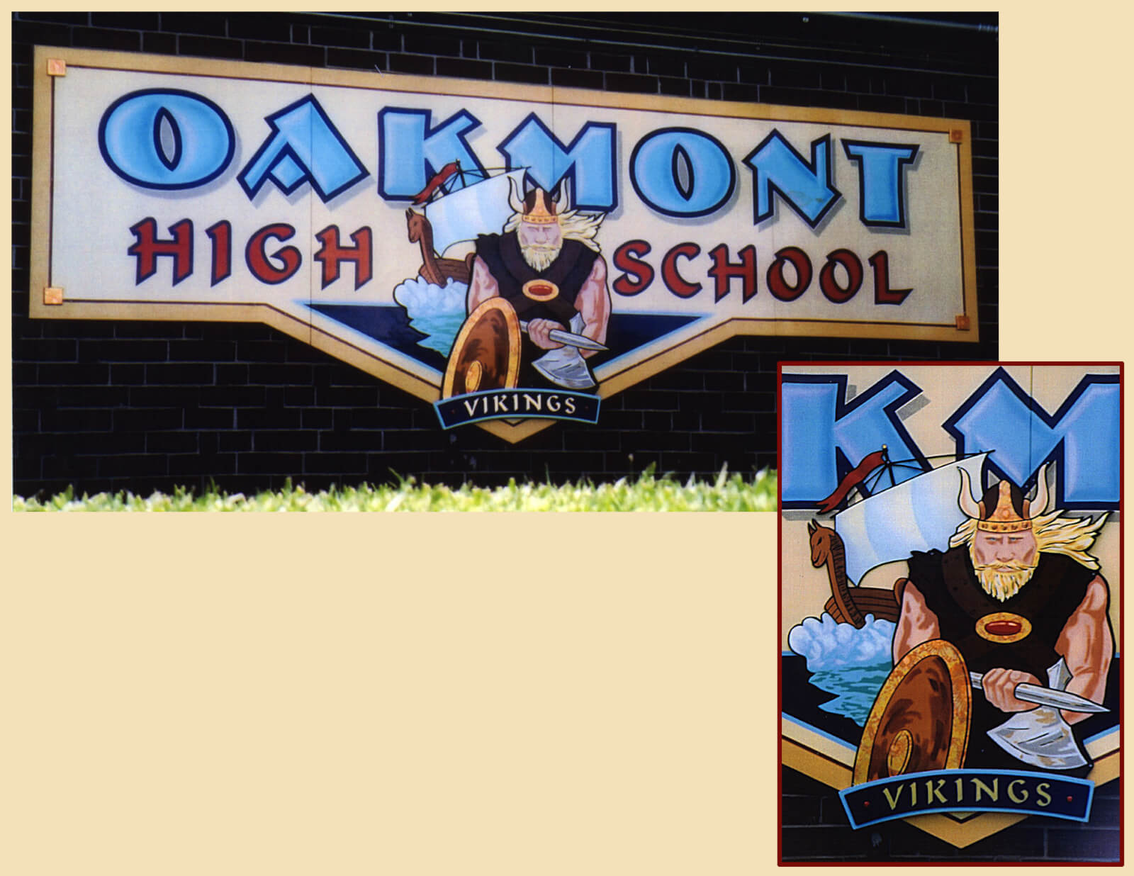 custom school signs Fairfield oakmont high mascot