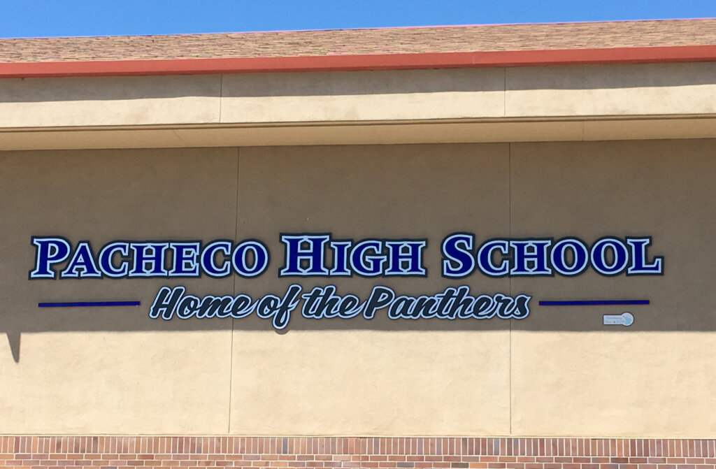 custom school signs Los Banos pacheco high california