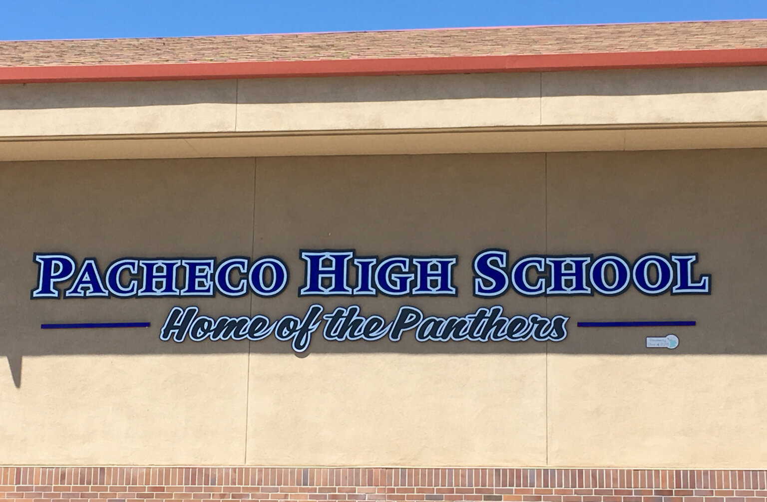 Custom School Sign for Pacheco High in Los Banos, California
