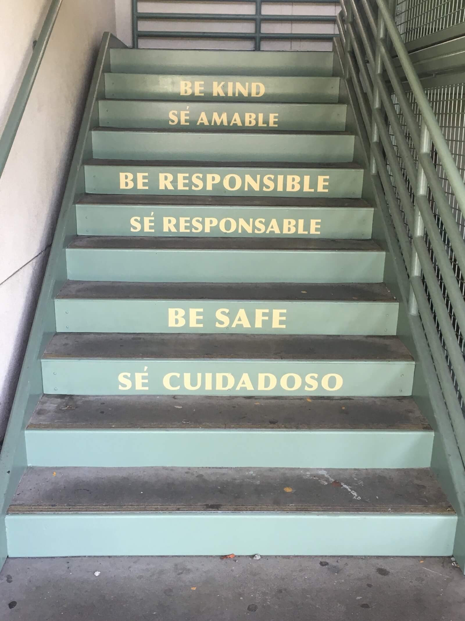 custom school signs San Jose empire gardens painted stairs