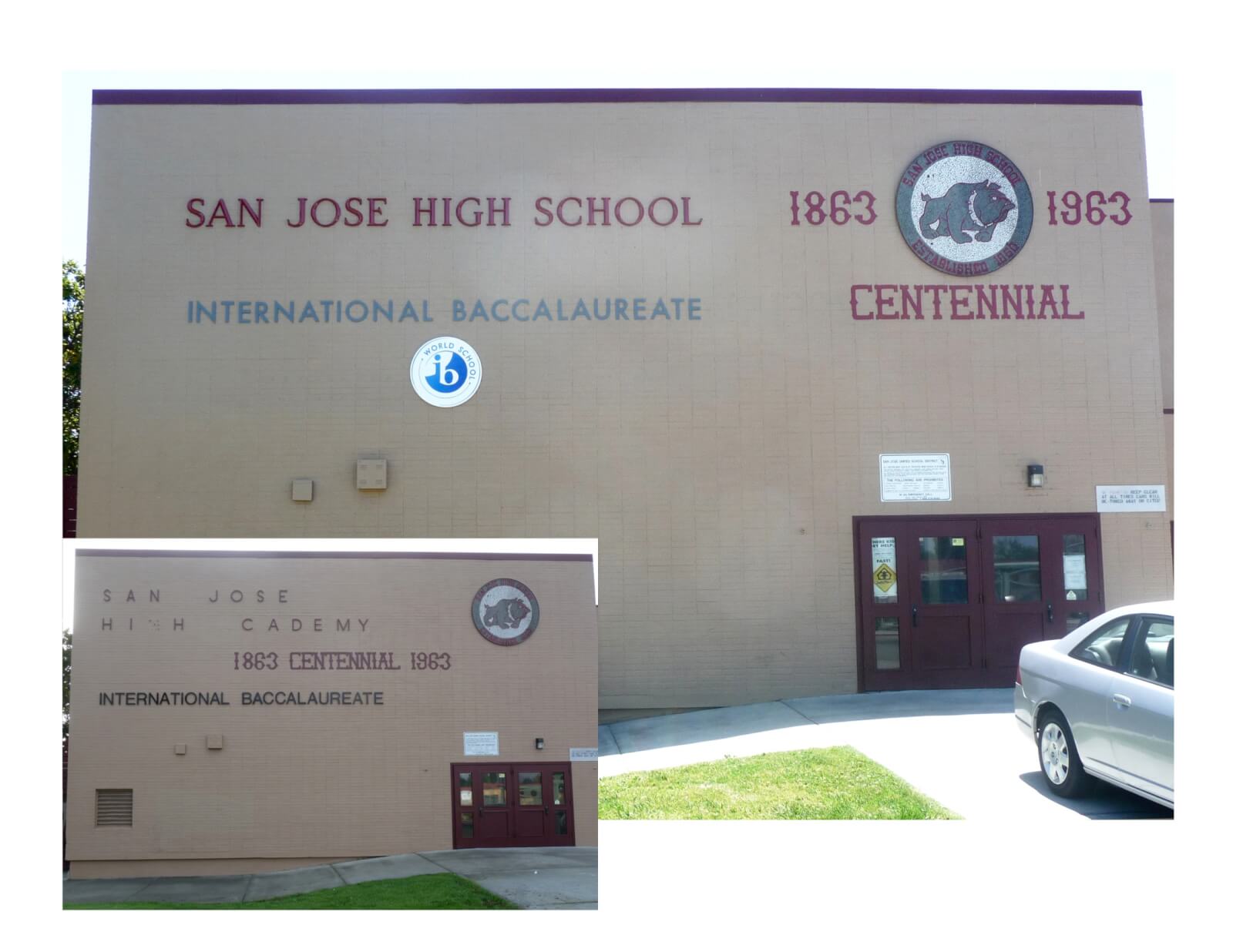 custom school signs San Jose high wall international baccalaureate