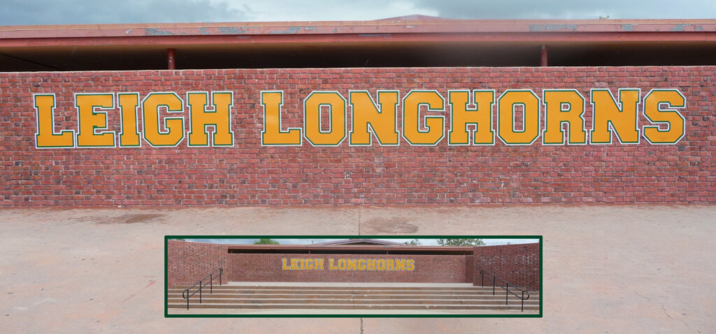 custom school signs San Jose leigh longhorns wall painting