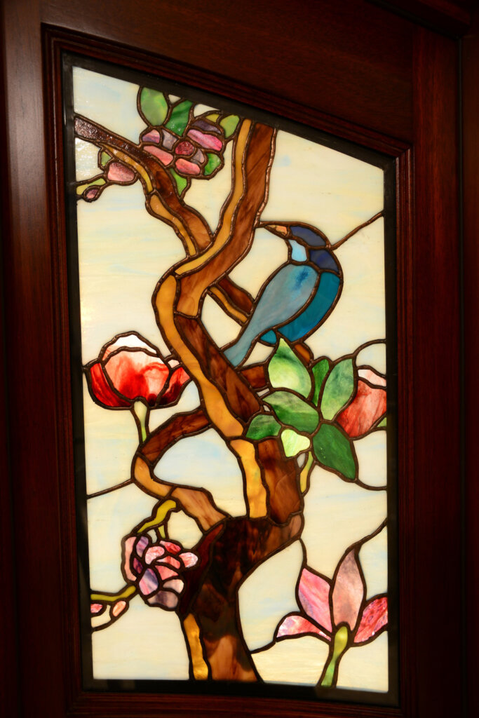 stained glass Los Gatos door entry detail 1 california