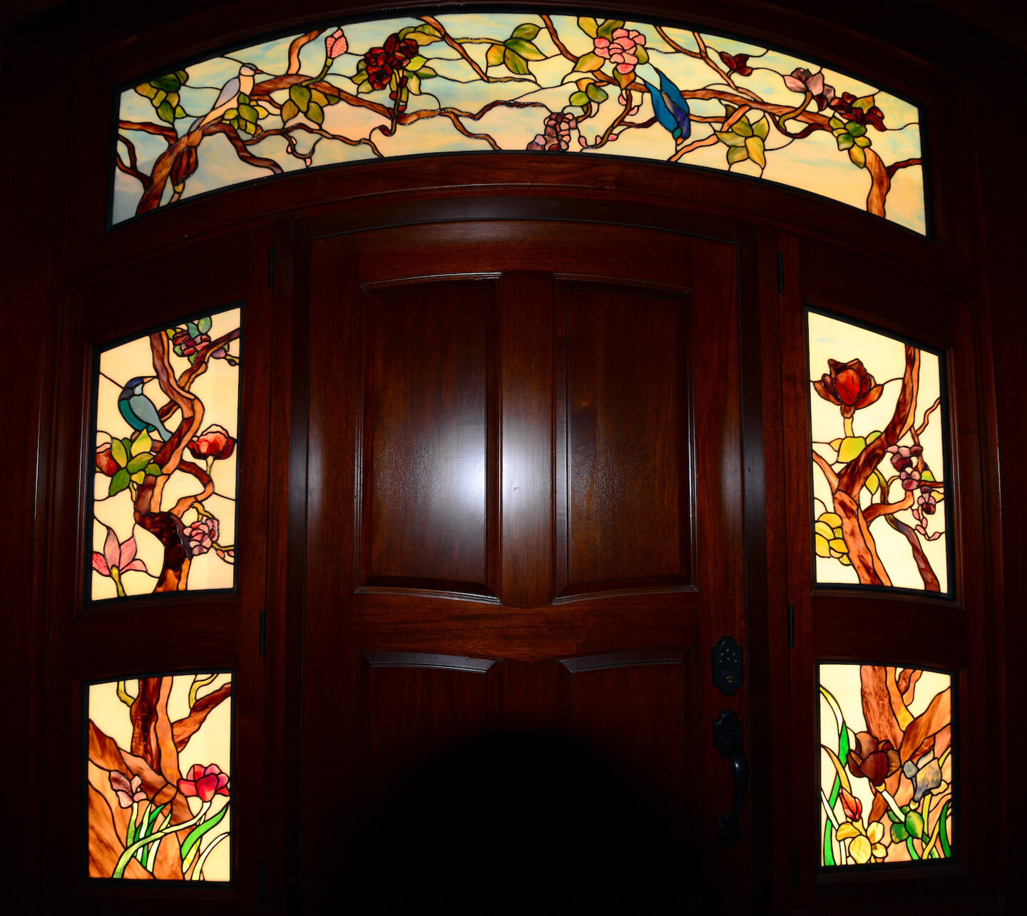 stained glass Los Gatos door entry seltzer california