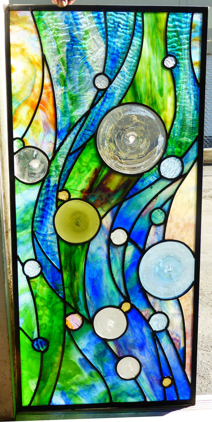 stained glass Pacific Grove window coutts pacific tides california