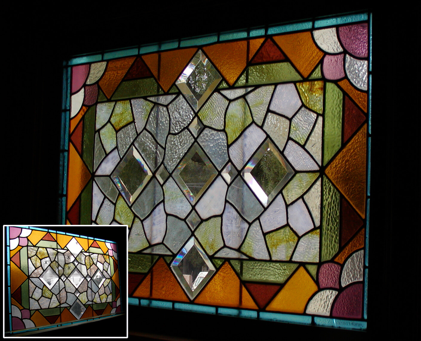 stained glass Santa Clara victorian window restoration california