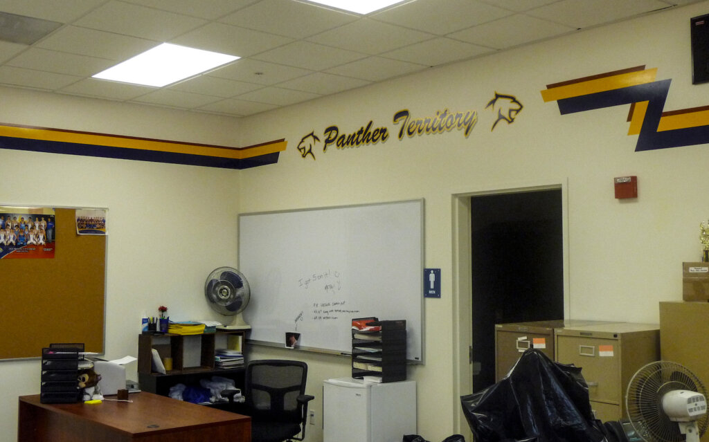 Custom Painted Office Wall Prospect High School Saratoga California