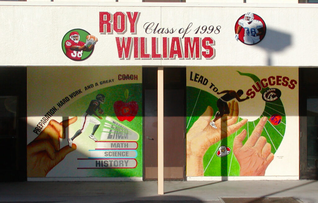 Roy Williams Dedication Mural at James Logan High School in Union City