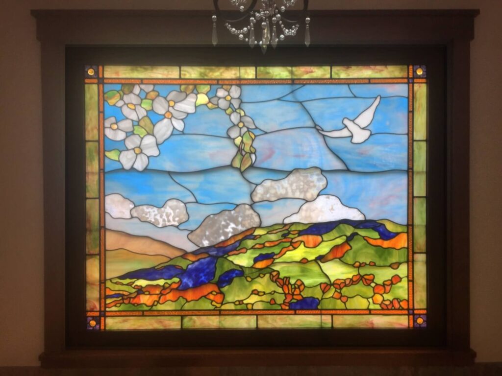 Custom stained glass by Art Works in Campbell. CA