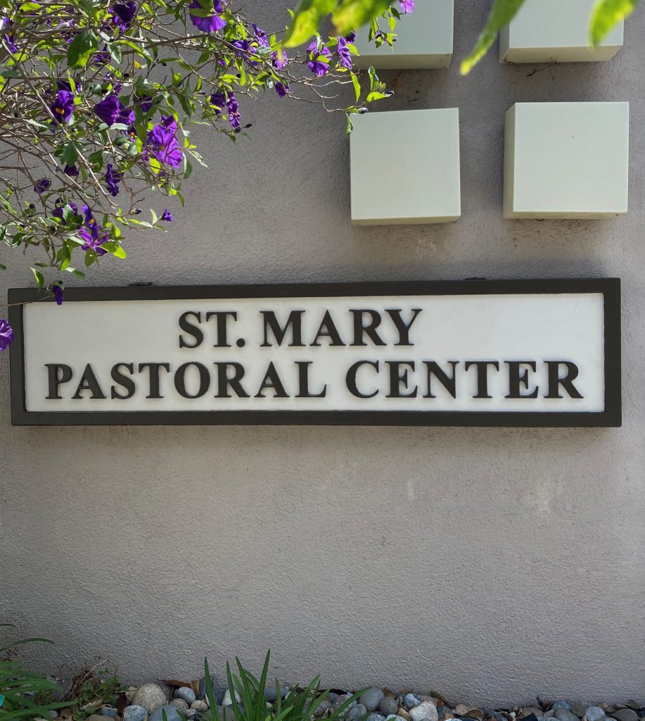 Custom Sign for St. Mary Pastoral Center located in Los Gatos, CA