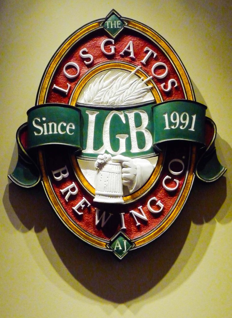 We made a custom wooden hand crafted sign for Los Gatos Brewing Co.