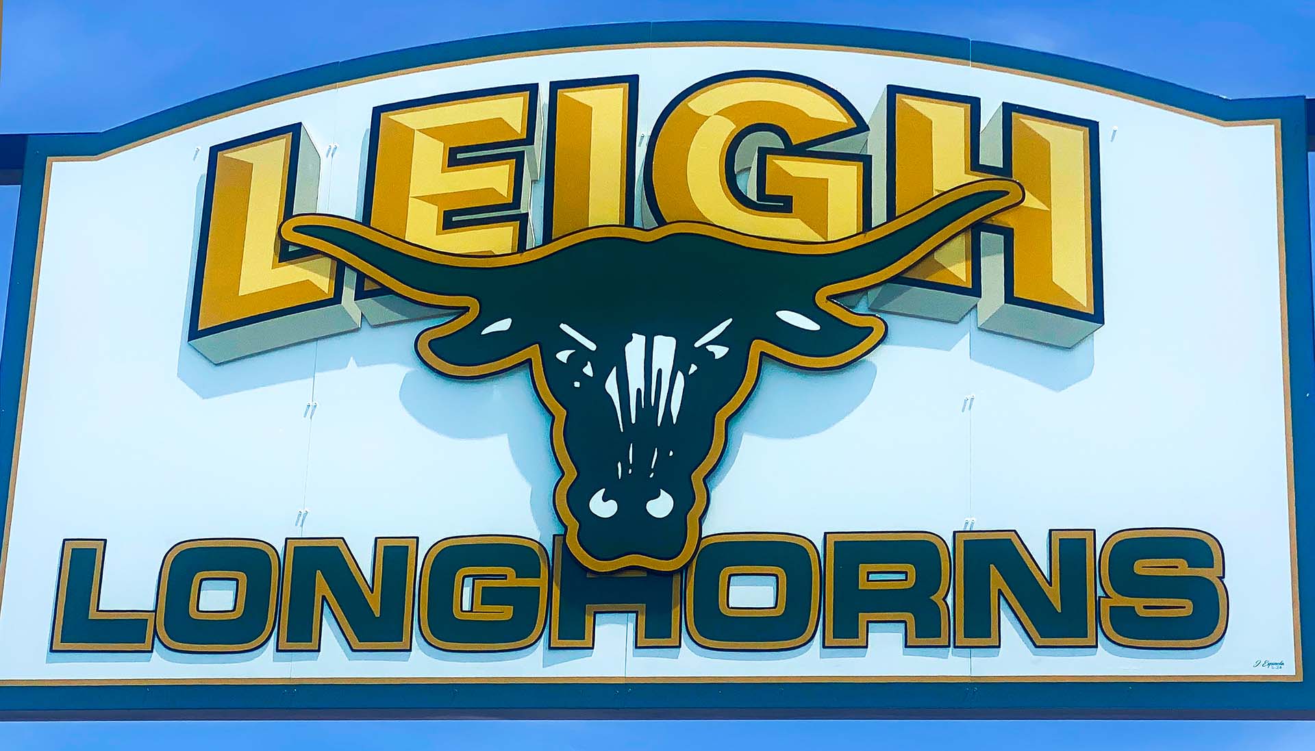 Custom school signage for Leigh High School in San Jose