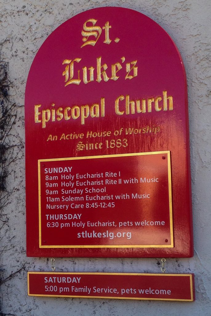 Custom Sign for St. Luke's Episcopal Church located in Los Gatos, CA